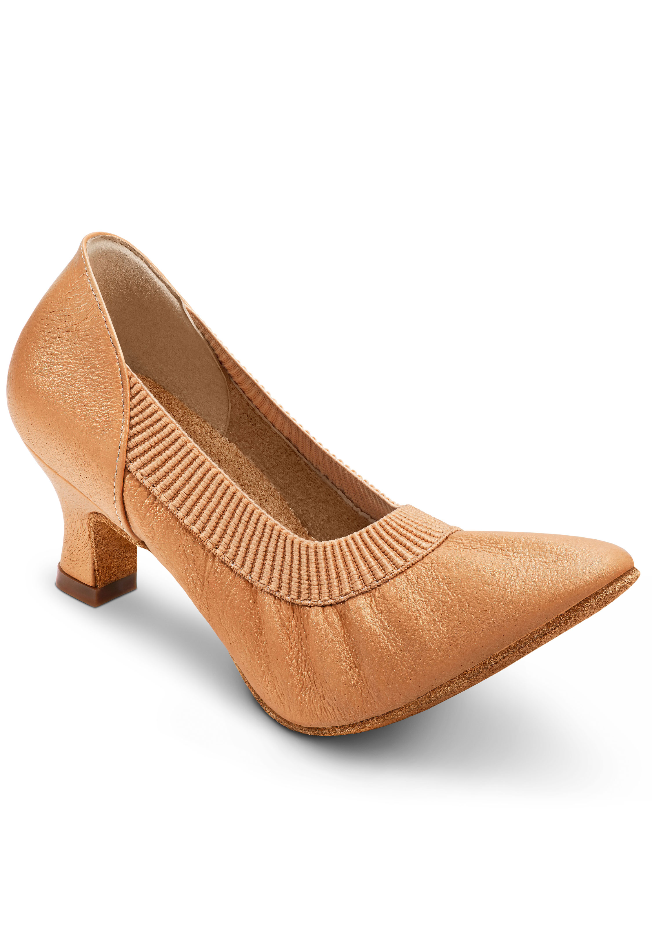 Dance America Helena Ladies Ballroom Shoes-Tan Leather