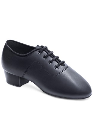 Dance America Mason Boys Latin Shoes-Black Leather