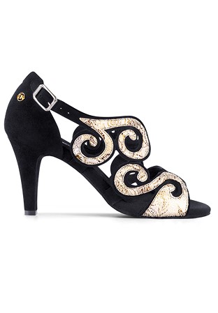 Dance Naturals Dolse Art. 85T-Black/Egypt Print Suede