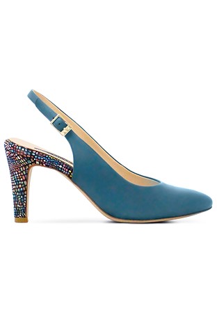 Dance Naturals Teresa Art. 5010-Blue Leather/Mosaic