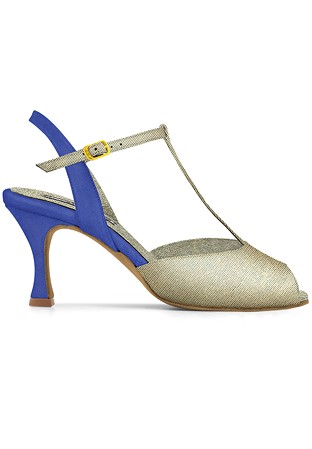 Dance Naturals Vignole Art. 26-Blue Suede/Platinum Fish