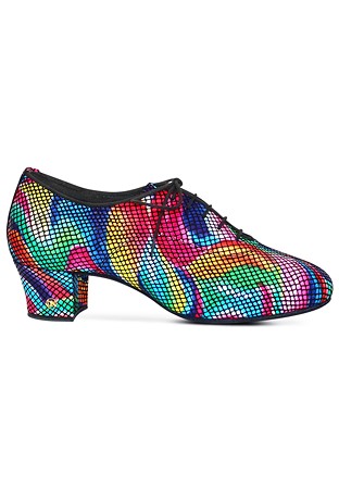 Dance Naturals Mens Latin Shoes Art. 116-Muticolor Suede