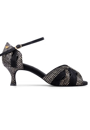 Dance Naturals Giudecca Art. 70-Black Suede/Rhombus Anthracite