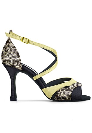 Dance Naturals Celestia Art. 73-Gold Zebra/Platinum Leather