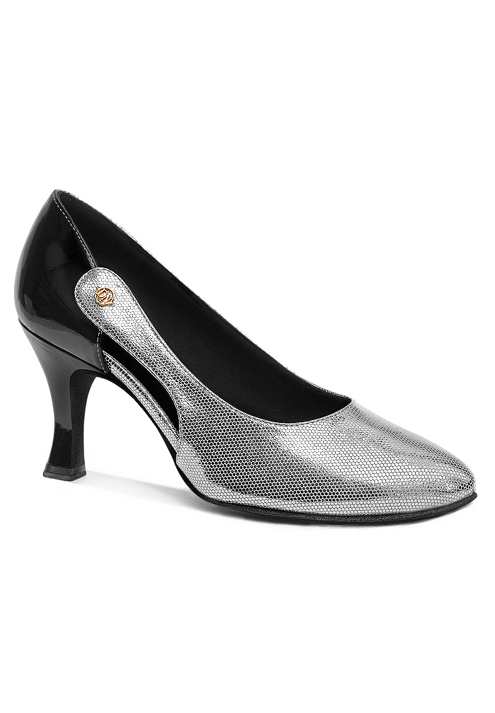 Dance Naturals Moretta Art. 90 -Silver Fish & Black Patent