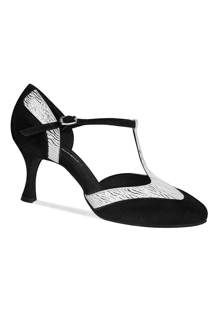 Dance Naturals Serenella Art. 731-Black Suede / White Zebra