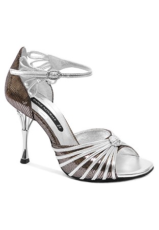 Dance Naturals Venezia Art. 885-Anthracite Smocking / Silver Leather