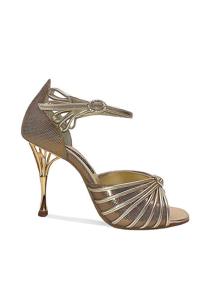 Dance Naturals Venezia Art. 885-Gold Fish / Gold Leather