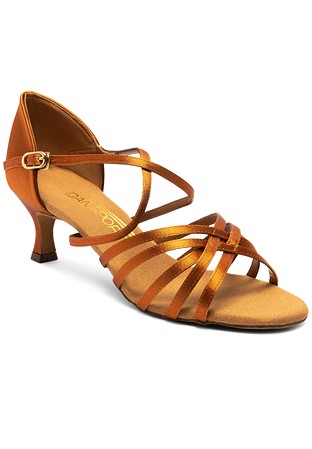 Dansport by International L3007 Latin Dance Shoes-Tan Satin