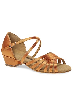Diamant Girls Latin Dance Shoes 196-030-379-Beige Satin