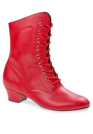 Diamant Ladies Dance Boots 208-334-640-V-Red Leather