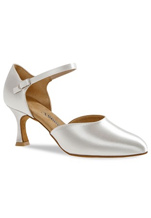 Diamant Ladies Social Shoes 051-085-092-White Satin