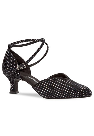 Diamant Ladies Social Shoes 105-068-155-Black Velvet Multicolor