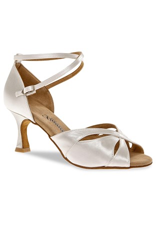 Diamant Latin Shoes for Ladies 141-087-092-White Satin