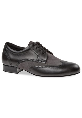 Diamant Mens Ballroom Shoes 099-025-376-Black Leather / Grey Suede