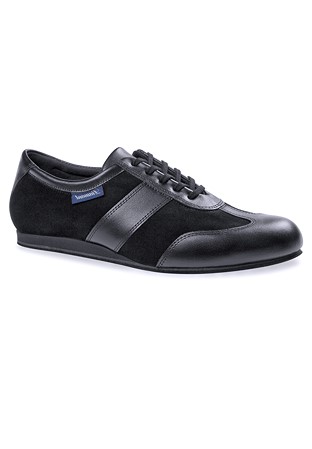 Diamant Mens Dance Sneaker 123-425-070-Black Leather/Suede