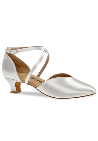 Diamant Social Dance Shoes 107-013-092-White Satin