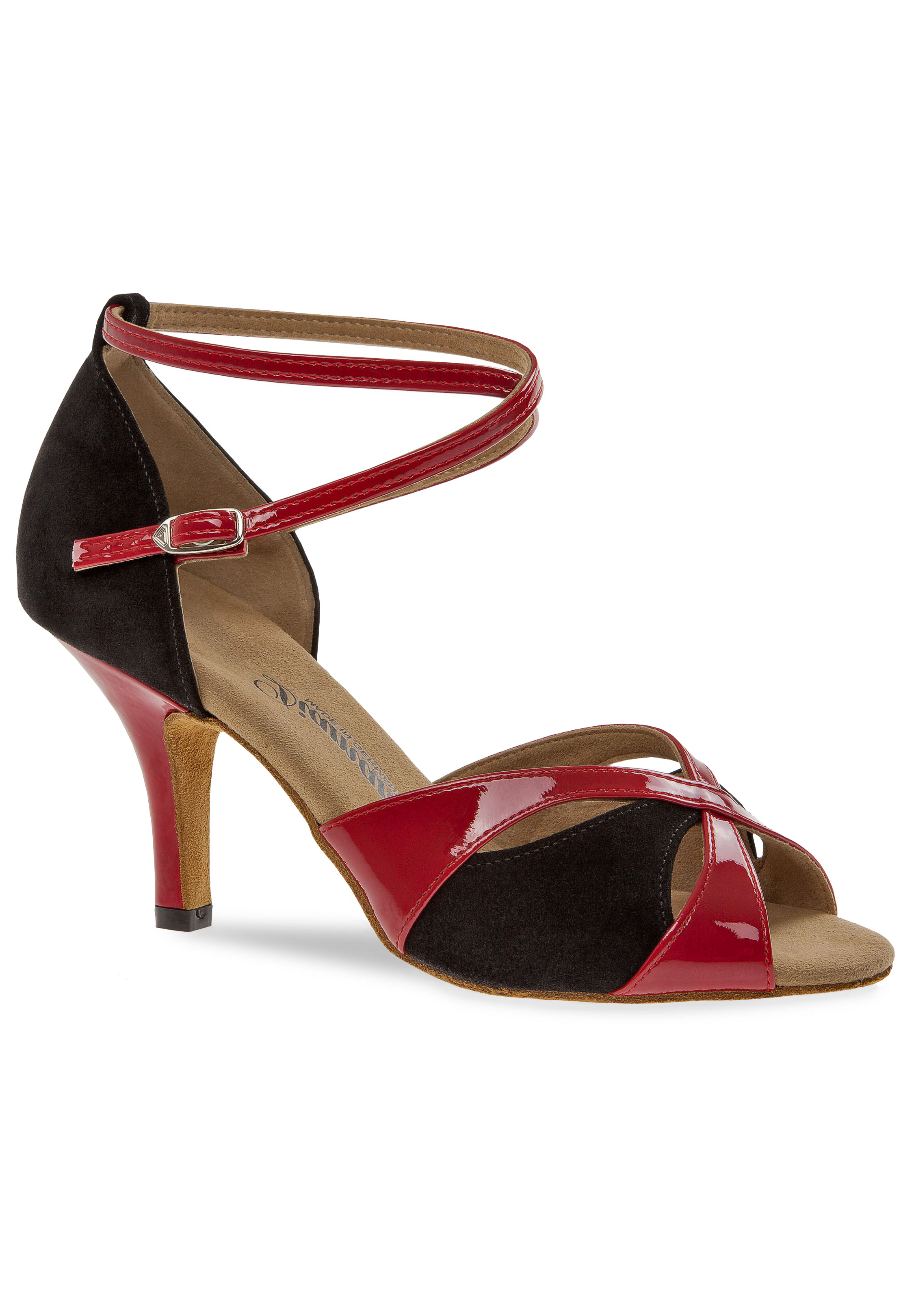 Diamant Social Dance Shoes 141-058-400-Red Patent / Black Suede