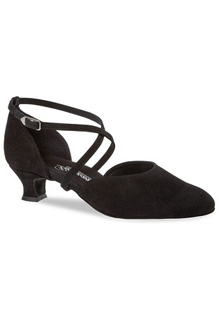Diamant Social Shoes for X-wide Feet 048-112-001-Black Suede