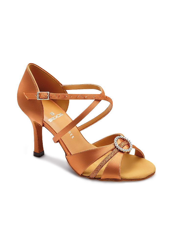 Eckse 110002 Alexandra / C-Round-Silver-09051-Cedar Satin/Bronze Glitter Textile