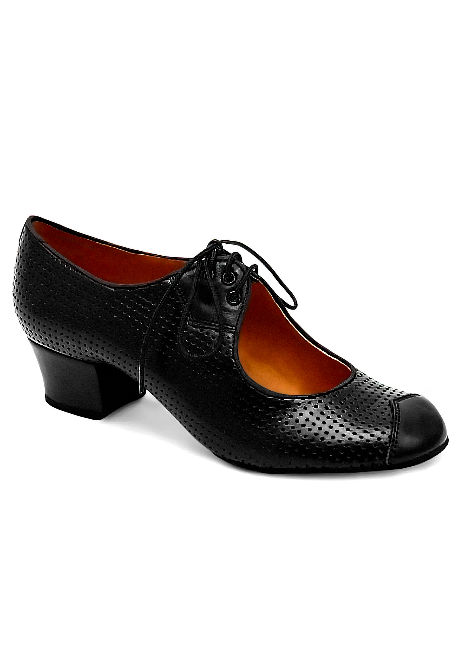 Eckse 130021 Daniela-T-Softy BLK Leather/Perfo BLK Leather