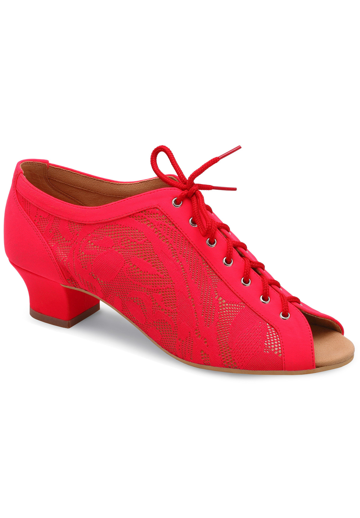 Eckse 130060 Piano-Mono 001-Coral Red Lycra/Coral Red Guipure