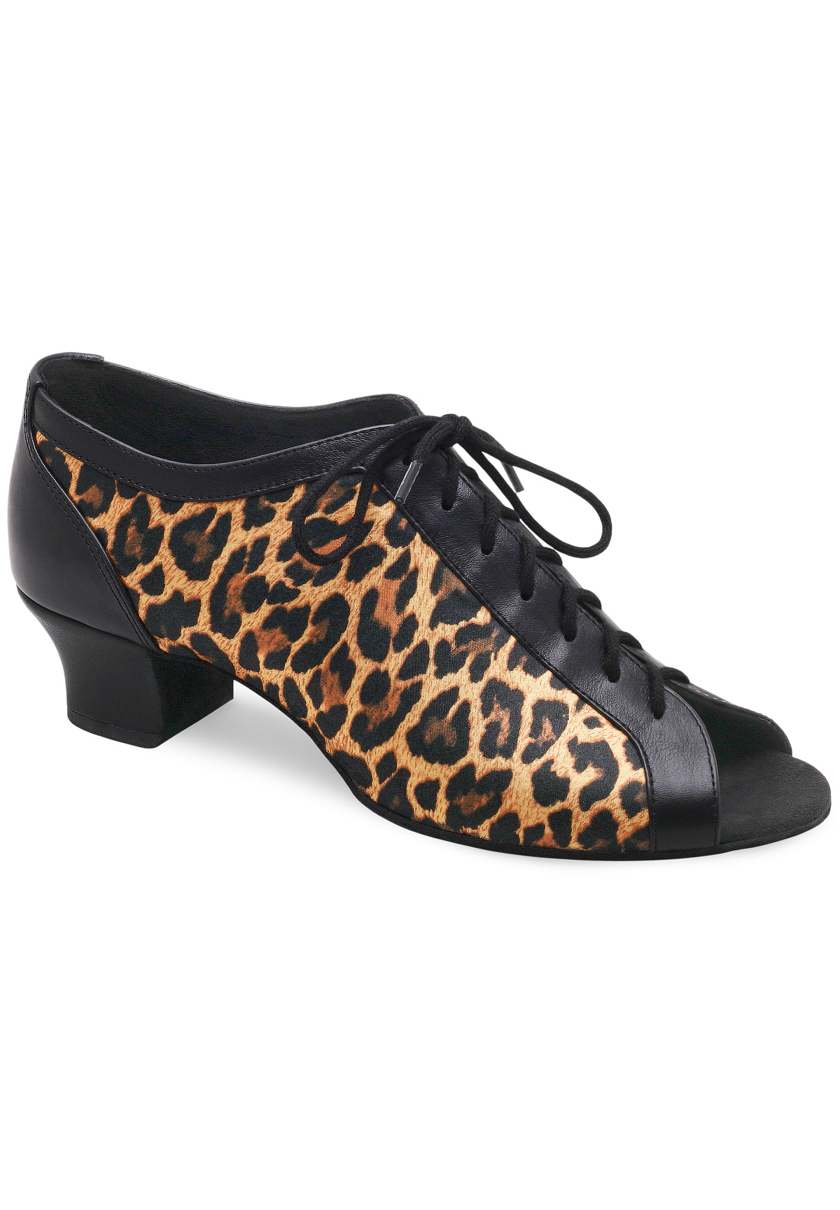 Eckse 130063 Piano-Mono 004-Black Leather/Dark Leopard Sateen