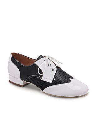 Eckse 180027 Luigi-TNG 002-Perfo BLK Leather/Softy BLK Leather/White Patent