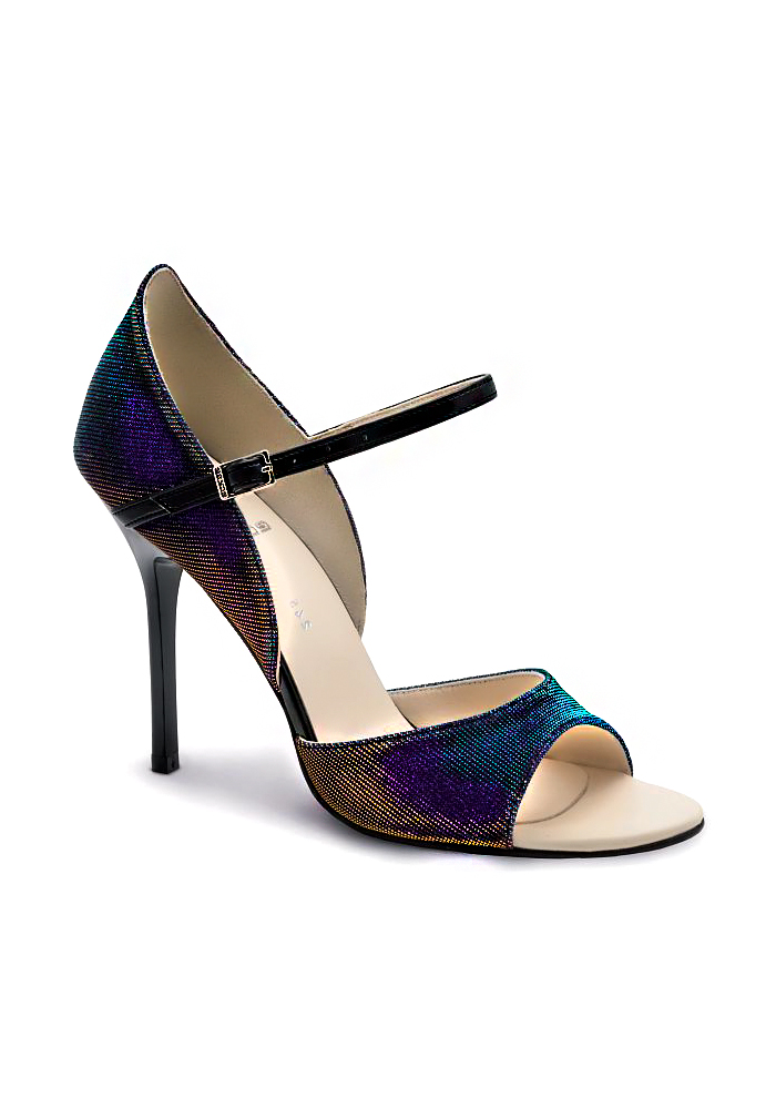 Eckse 190027 Kelly - TNG 005-Violet Chameleon Textile/BLK Patent