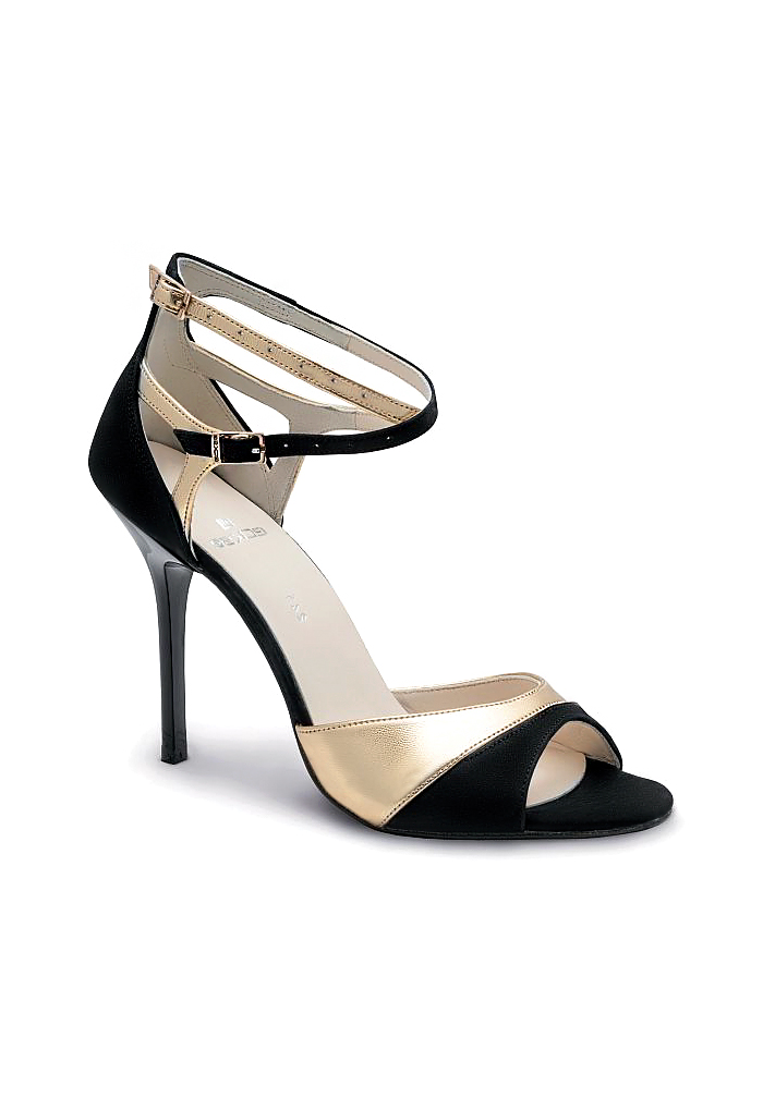 Eckse 190032 Leah - TNG 001 / TM-09035-BLK Nubuck/Gold Artificial Leather