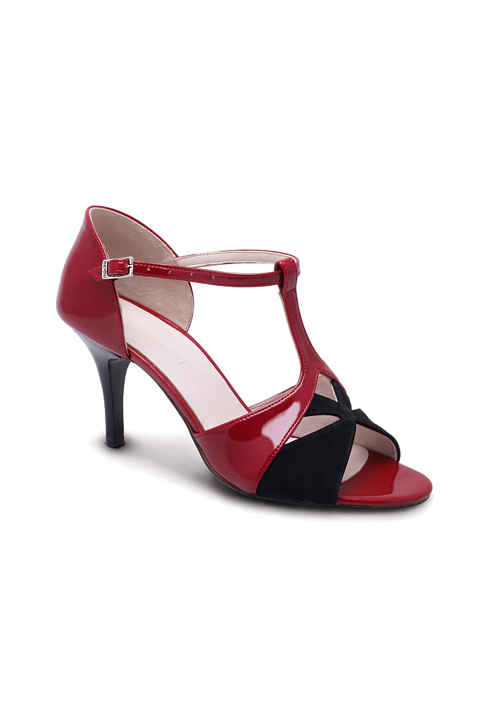 Eckse 190072 Angelina - TNG 001-Red Patent/BLK Nubuck