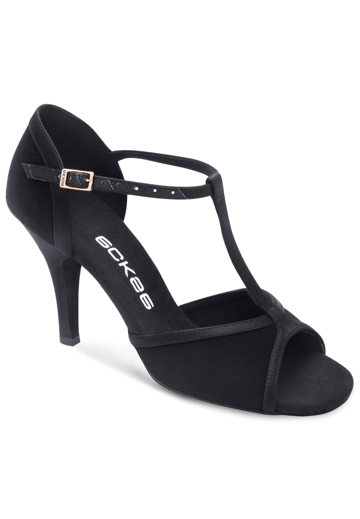 Eckse 200018 Marisa-S 001 / 09035-Black Velor/Black Satin