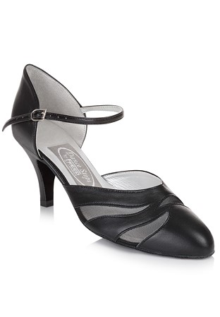 Freed of London Betty Social Dance Shoes-Black Leather