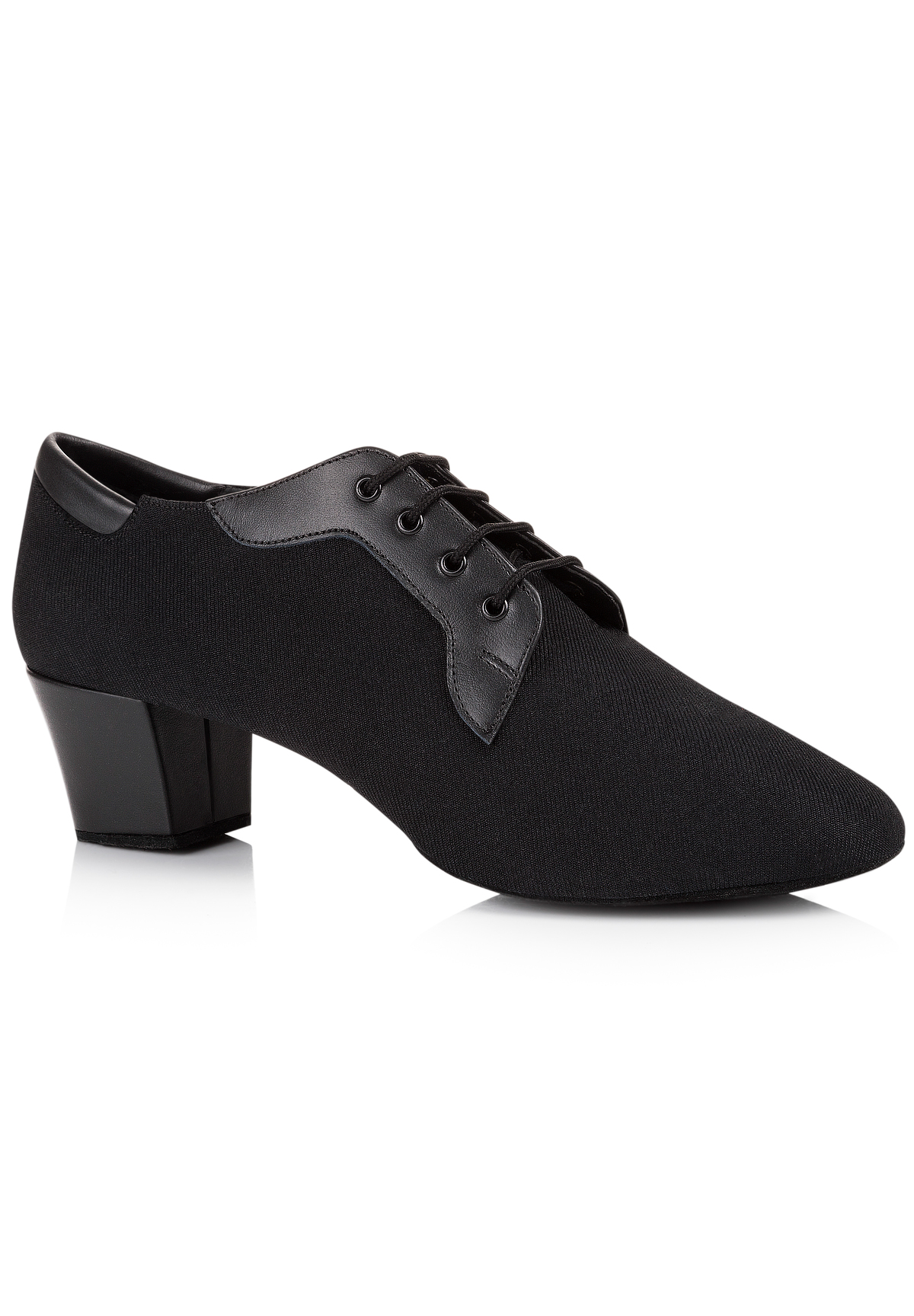 Freed of London Chasse Latin Dance Shoes-Black Nubuck/Black Leather