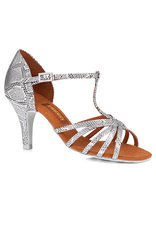 Freed of London Diva Latin Dance Shoes-Silver Snakeskin