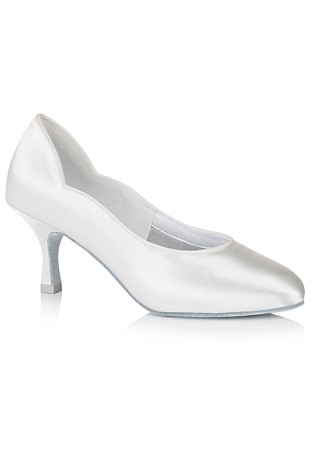 Freed of London Evgeniya Ballroom Dance Shoes-White Satin