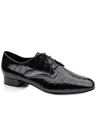 Freed of London Kelly Ballroom Shoes-Black Croc Patent PU
