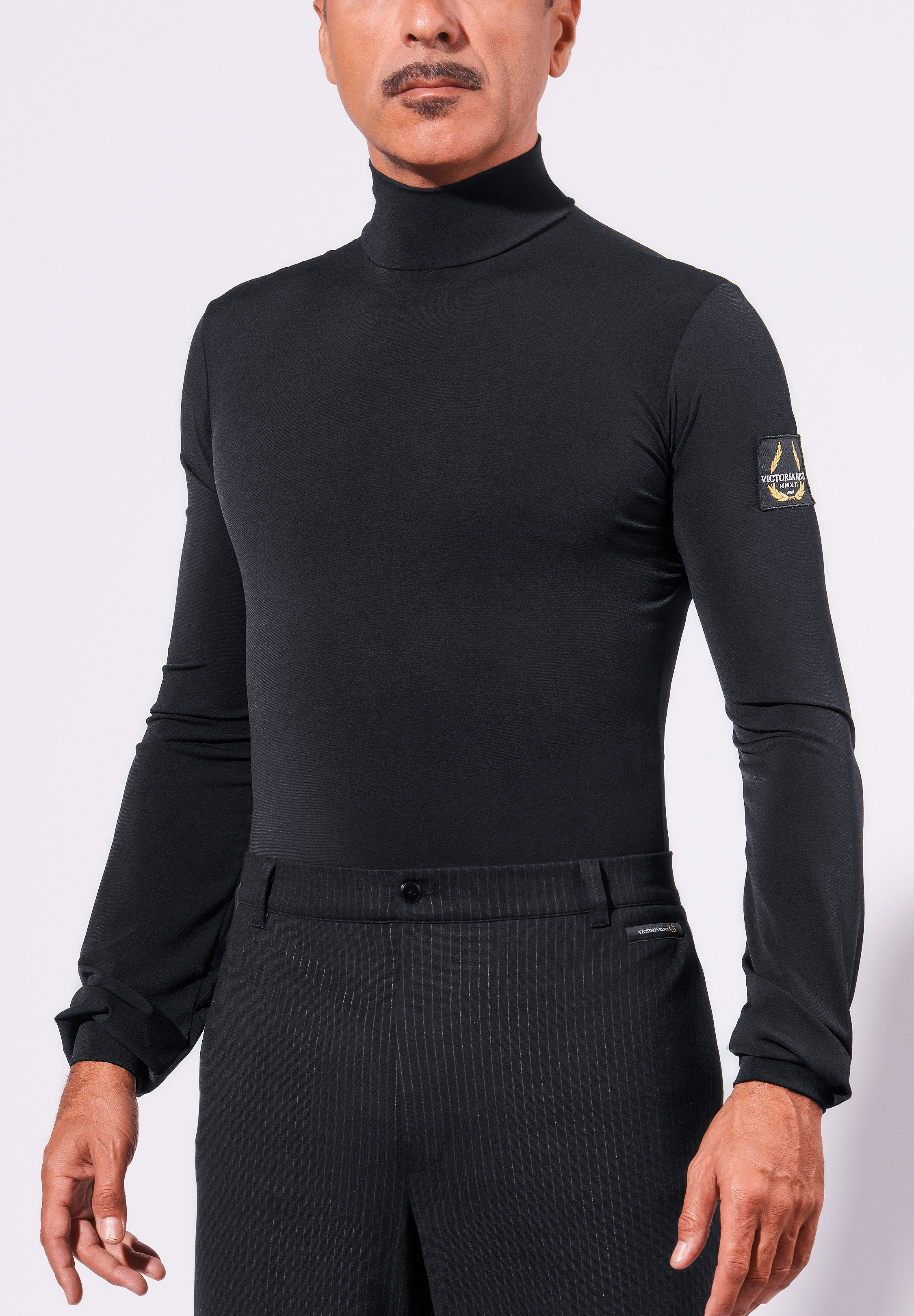 Freed of London Mens Latin Competition Shoes-Black Leather