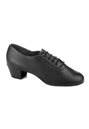 Freed of London Mens Latin Competition Shoes-Black Leather