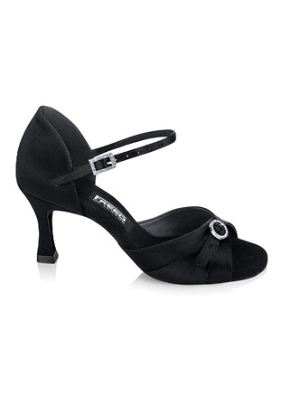 Freed of London Leona Latin Dance Shoes-Black Satin