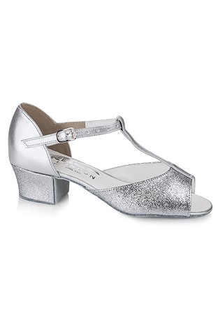 Freed of London Marina Latin Shoes-Silver Glitter