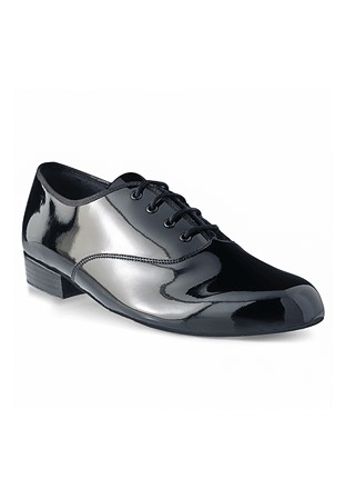 Freed of London Mens Ballroom Dance Shoes Modern MPB-Black Patent