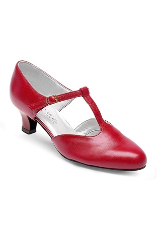 Freed of London Moonstone Social Dance Shoes-Red Leather