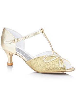 Freed of London Neptune Social Dance Shoes-Gold