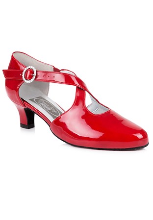 Freed of London Nessa Social Dance Shoes-Red Patent