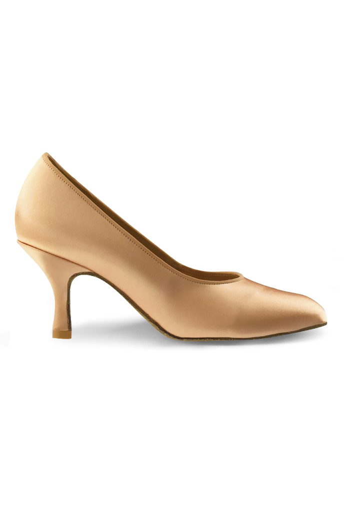 Freed of London Purity Ballroom Dance Shoes-Peach Satin