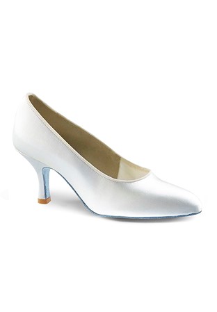 Freed of London Purity Ballroom Dance Shoes-White Satin