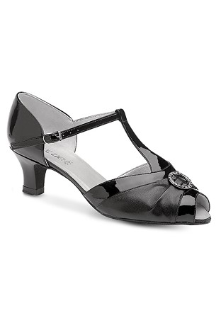 Freed of London Saturn Social Dance Shoes-Black Leather
