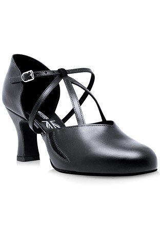 Freed of London Showstopper Social Show Shoes-Black Leather
