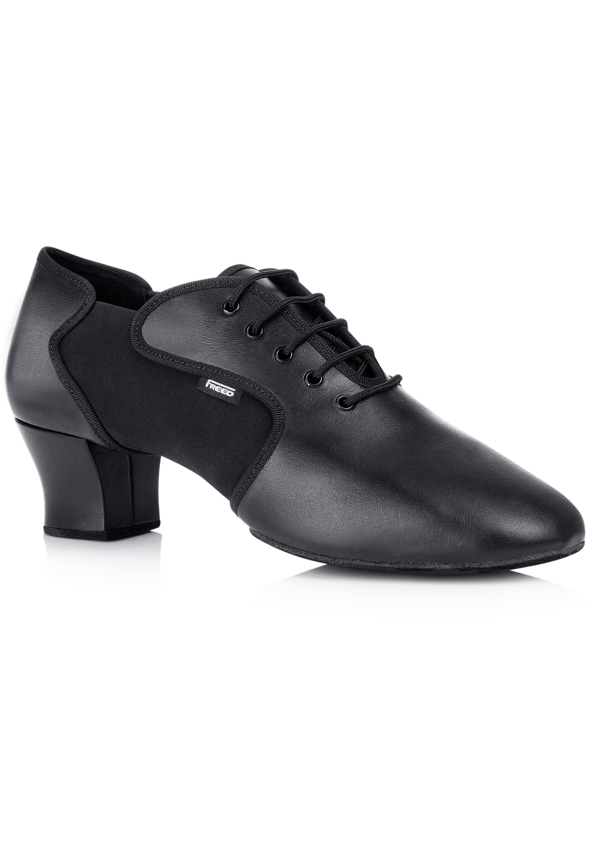 Freed of London Tempo Latin Dance Shoes-Black Neoprene/Black Leather